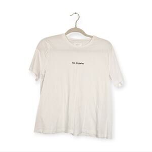 Grey Lab Los Angeles Tee White Crewneck Short Sleeve Graphic Casual Minimalist